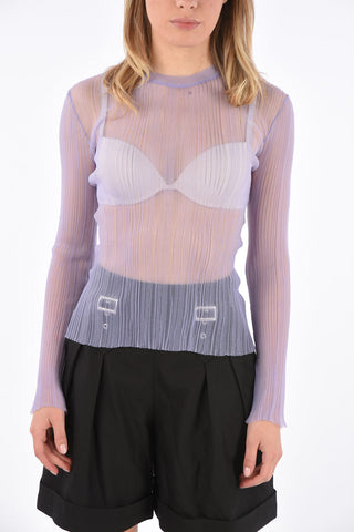 Sheer Ribbed Top