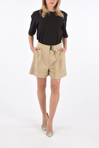 High Waist Shorts with Jewel Belt