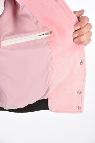 Leather Sleeve Varsity Bomber