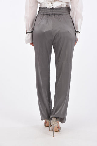 Stretch Silk Jetted Pocket Joggers