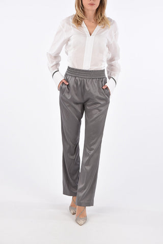 Stretch Silk Jetted Pocket Joggers