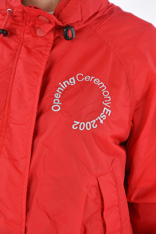 Embroidered Logo Cropped Jacket