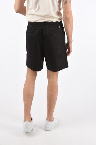 Running Shorts in Cotone con Tasche a Filo
