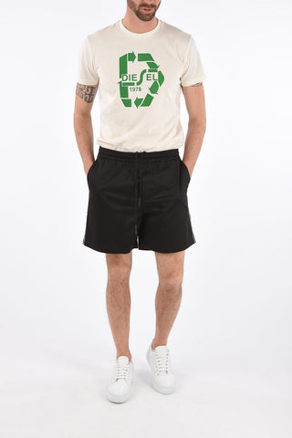 Running Shorts in Cotone con Tasche a Filo