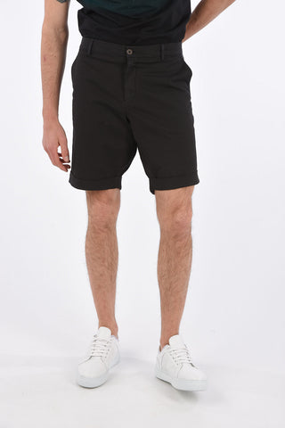 Stretch Cotton Cuffed Hem Shorts