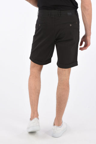 Stretch Cotton Cuffed Hem Shorts