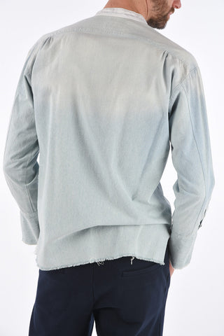 Distressed Pin Tuck Shirt