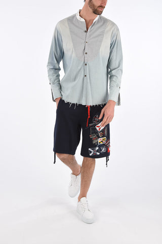Distressed Pin Tuck Shirt