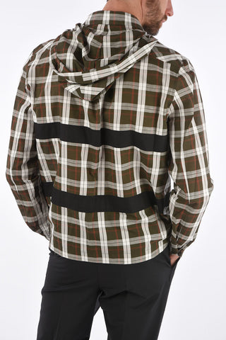 Tartan Printed HARNESS Jetted Pocket Shirt with Hood