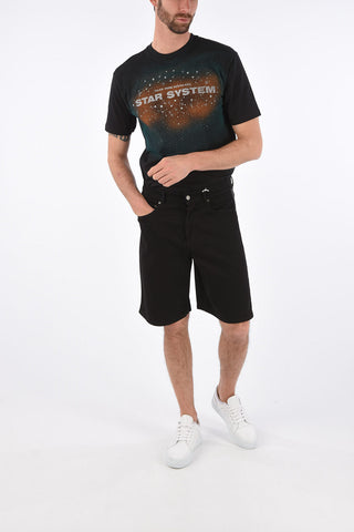 5 Pocket Shorts with Side Monogram Band