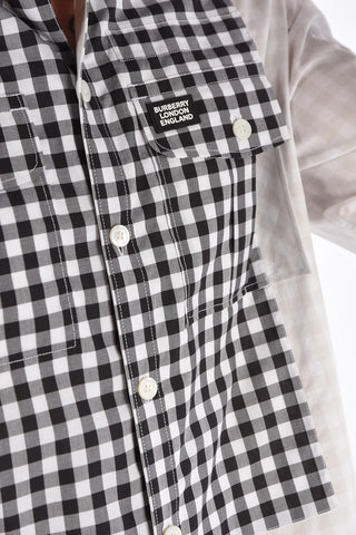 Checked Oversized Button-Down Shirt