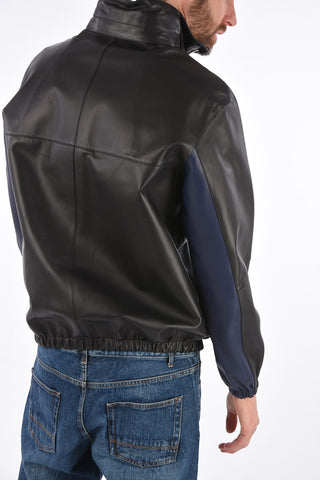 Soft Leather Jacket with Removable Hood