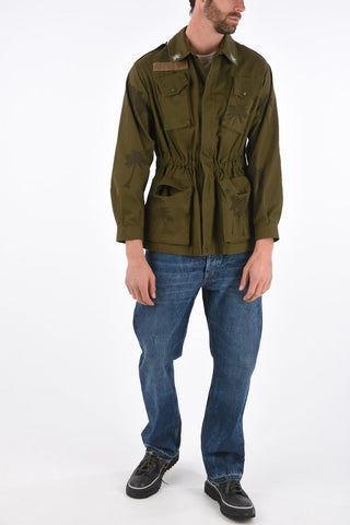 Army Jacket with Elastic Waist Band