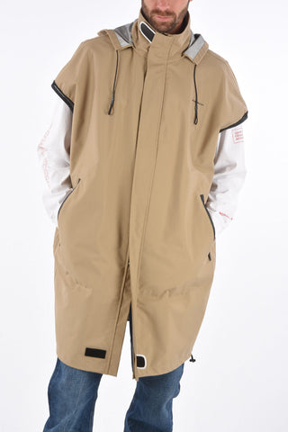 Oversized Sleeveless Parka with Hood