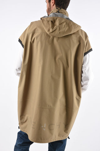 Oversized Sleeveless Parka with Hood