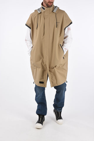 Oversized Sleeveless Parka with Hood