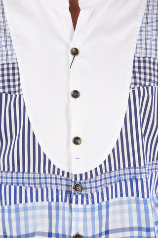 PAUL&SHARK Checked Distressed Oversized Shirt