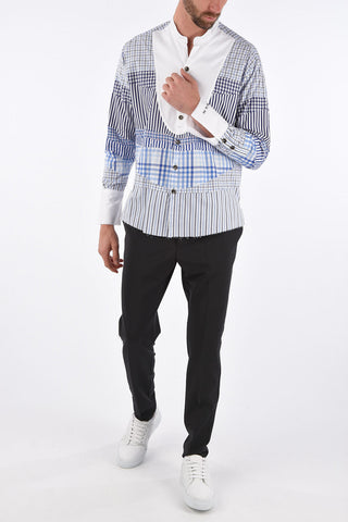PAUL&SHARK Checked Distressed Oversized Shirt