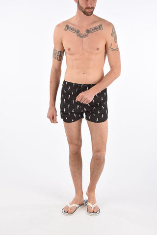 Costume da Bagno Boxer Stampa Fulmini