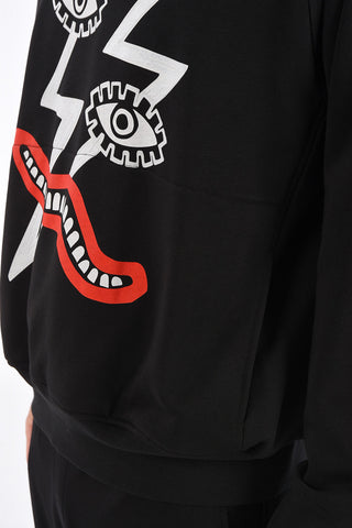 Easy Fit Blouson Fit Crew Neck Sweatshirt
