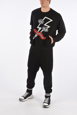 Easy Fit Blouson Fit Crew Neck Sweatshirt