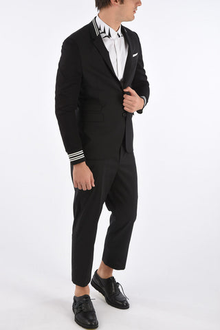 Side Split Slim Fit 2 Buttons Blazer