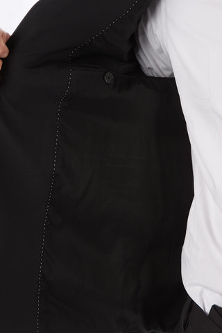 Side Split Slim Fit 2 Buttons Blazer