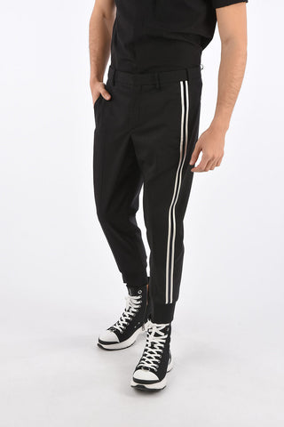Low-Rise Slim Fit Piping Pants