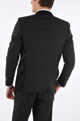 Side Split Slim Fit 2 Buttons Blazer
