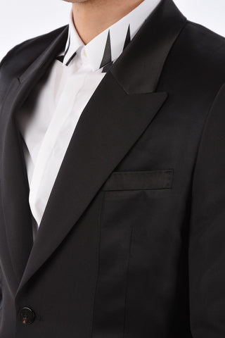 Side Split Slim Fit 2 Buttons Blazer