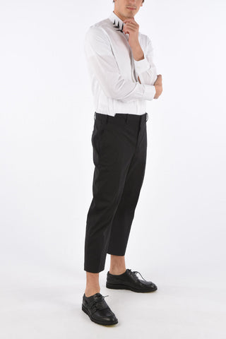 Regular Rise Slim Fit Cropped Pants