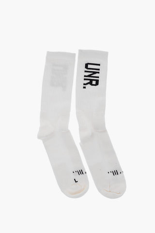 Embroidered Logo Stretch Cotton Socks