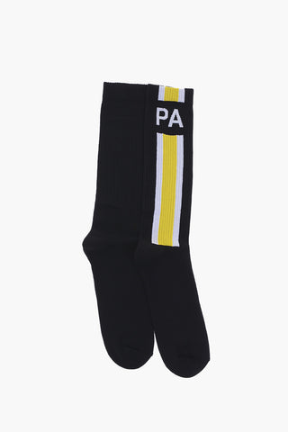 PA Monogram Stretch Cotton Long Socks