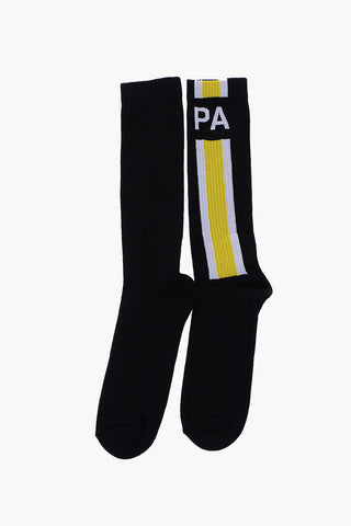 PA Monogram Stretch Cotton Long Socks