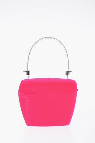  	Velvet Padlock Tote Bag with Removable Shoulder Strap