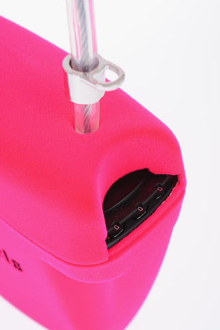  	Velvet Padlock Tote Bag with Removable Shoulder Strap