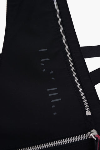 Vintage Effect Crossbody Bag with Leather Details