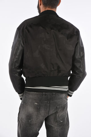 Ecoleather Details Loose Fit Bomber