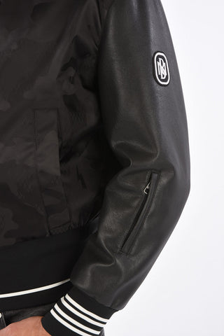 Ecoleather Details Loose Fit Bomber