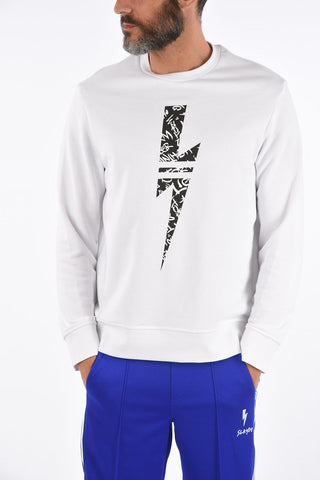 Slim Fit Thunderbolt Crew-Neck Sweatshirt