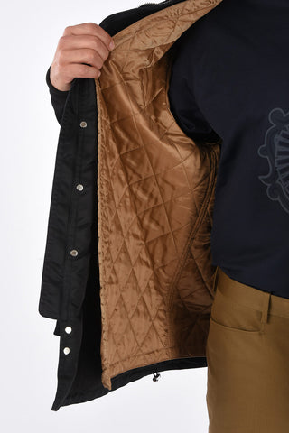 Giubbotto Oversize Fit con Cappuccio e Bottoni automatici  