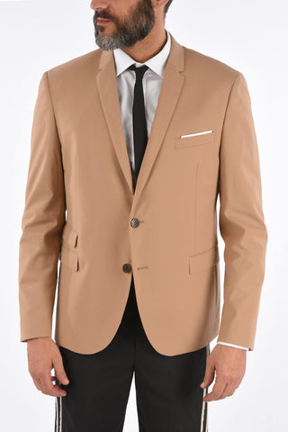 Side Split Slim Fit 2 Buttons Blazer