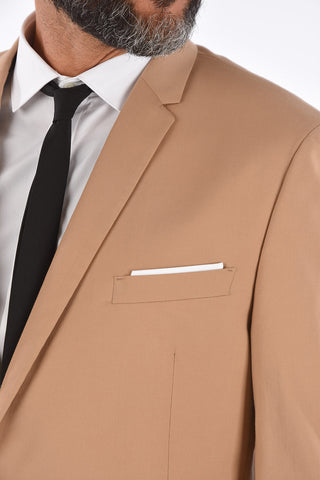 Side Split Slim Fit 2 Buttons Blazer