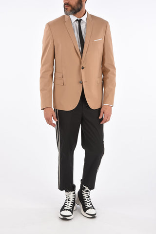 Side Split Slim Fit 2 Buttons Blazer
