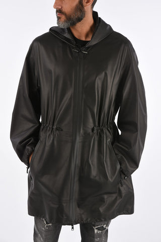 Leather Trench with Hood
