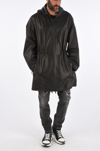 Leather Trench with Hood
