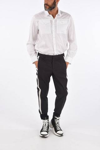 Low Rise Slim Fit Piping Pants