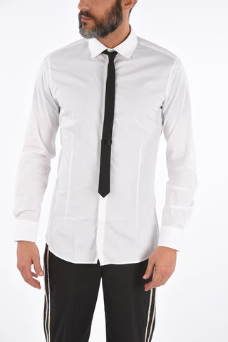 Popeline Shirt with Tie
