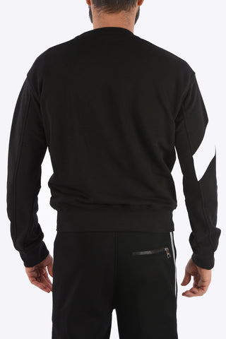 Blouson Fit FAIR-ISLE THUNDERBOLT Crew-Neck Sweatshirt
