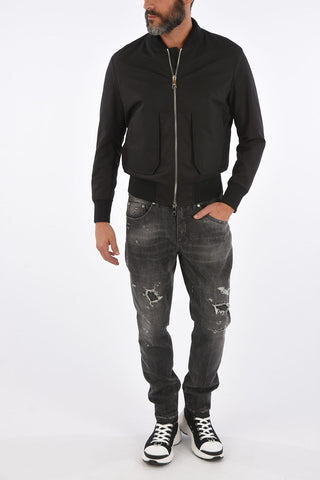 Bomber Slim Fit con Chiusura Zip